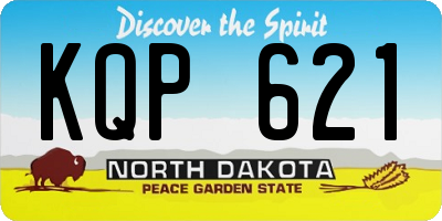 ND license plate KQP621