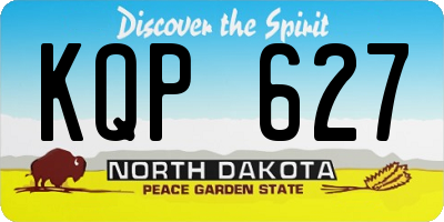 ND license plate KQP627