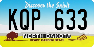 ND license plate KQP633