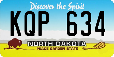ND license plate KQP634