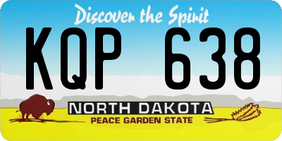 ND license plate KQP638
