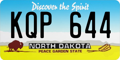 ND license plate KQP644
