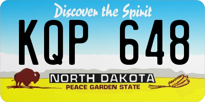 ND license plate KQP648