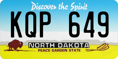 ND license plate KQP649