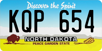 ND license plate KQP654