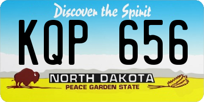 ND license plate KQP656