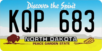 ND license plate KQP683