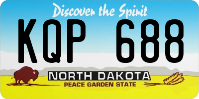 ND license plate KQP688
