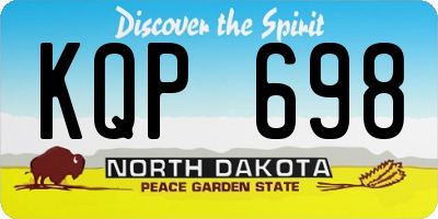 ND license plate KQP698