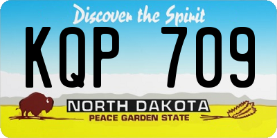 ND license plate KQP709