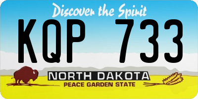 ND license plate KQP733