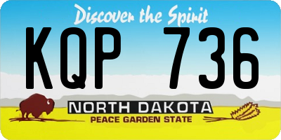 ND license plate KQP736