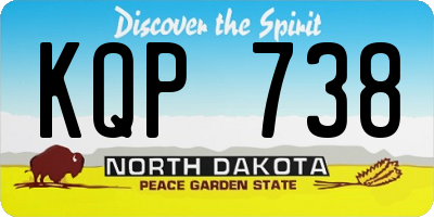 ND license plate KQP738