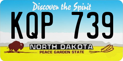 ND license plate KQP739