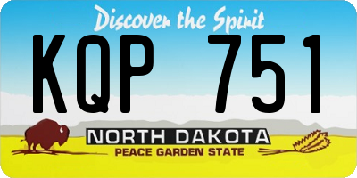 ND license plate KQP751