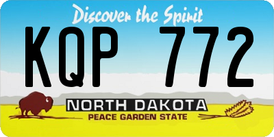 ND license plate KQP772