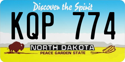 ND license plate KQP774