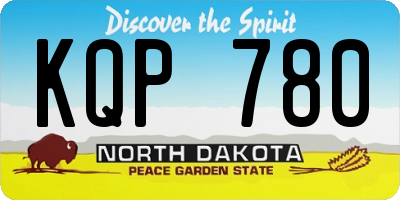 ND license plate KQP780