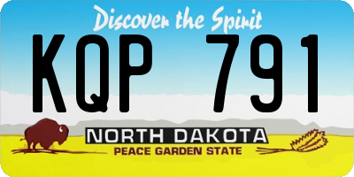 ND license plate KQP791