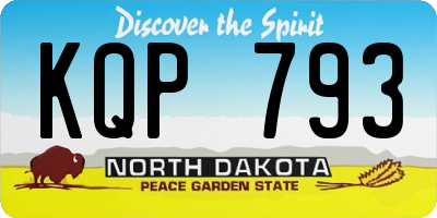ND license plate KQP793