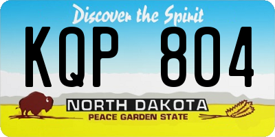 ND license plate KQP804