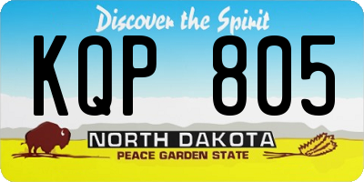 ND license plate KQP805