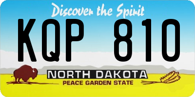 ND license plate KQP810
