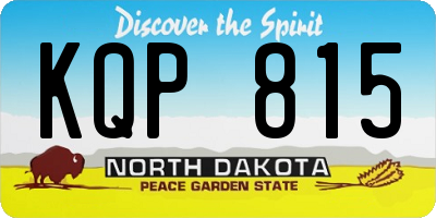 ND license plate KQP815