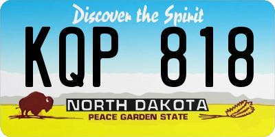 ND license plate KQP818