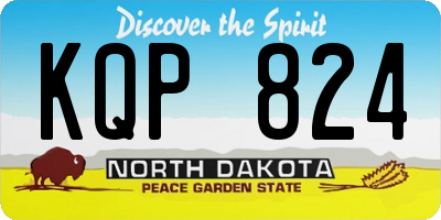 ND license plate KQP824