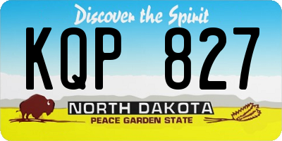 ND license plate KQP827