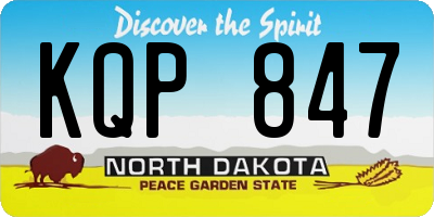 ND license plate KQP847