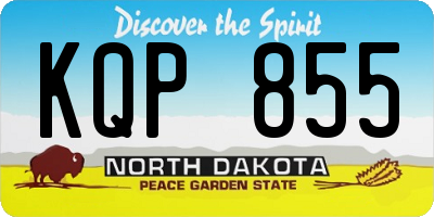ND license plate KQP855