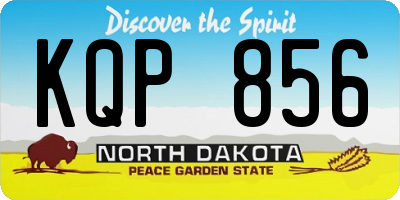 ND license plate KQP856