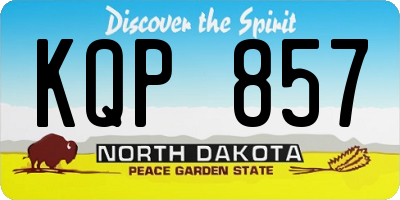 ND license plate KQP857