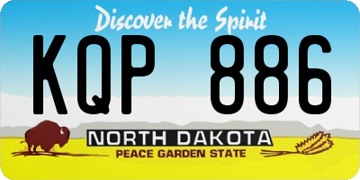 ND license plate KQP886