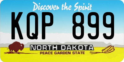 ND license plate KQP899