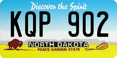 ND license plate KQP902
