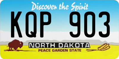 ND license plate KQP903