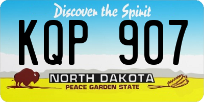 ND license plate KQP907
