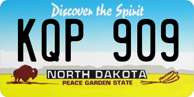 ND license plate KQP909