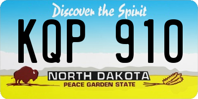 ND license plate KQP910