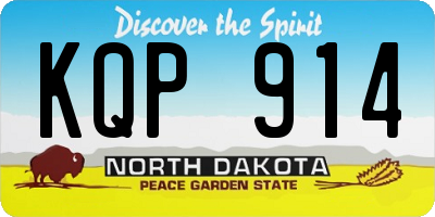 ND license plate KQP914