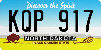 ND license plate KQP917