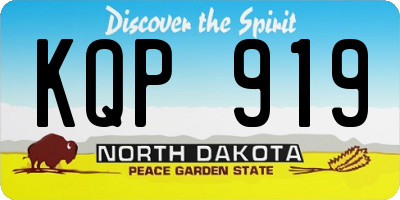 ND license plate KQP919