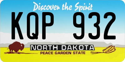 ND license plate KQP932
