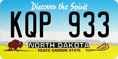ND license plate KQP933