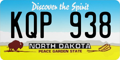 ND license plate KQP938