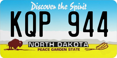 ND license plate KQP944