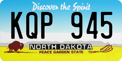 ND license plate KQP945